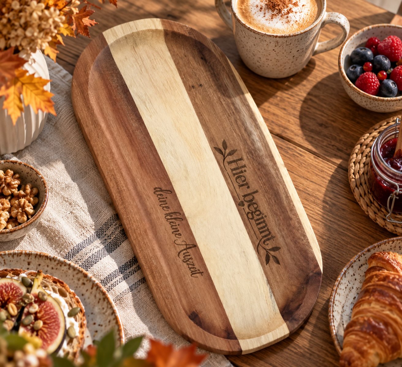 Holzbrett mit persönlicher Gravur